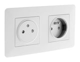 Double prise affleurante Artezo 2P+T + boîte - Zenitech