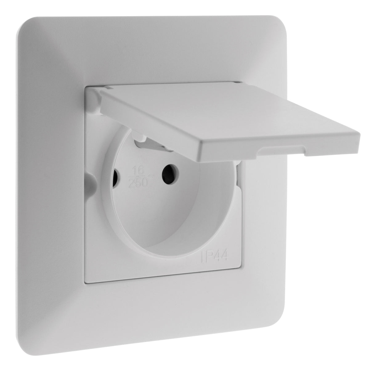 Prise étanche + clapet IP44 2P+T Artezo - Zenitech