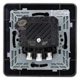 Prise 2P+T 16A USB A + USB-C 2,4A complet - métal Noir brossé Kouro - Zenitech
