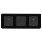 Prise 16A 2P+T Easy Eject en métal noir brossé - Kouro - Zenitech