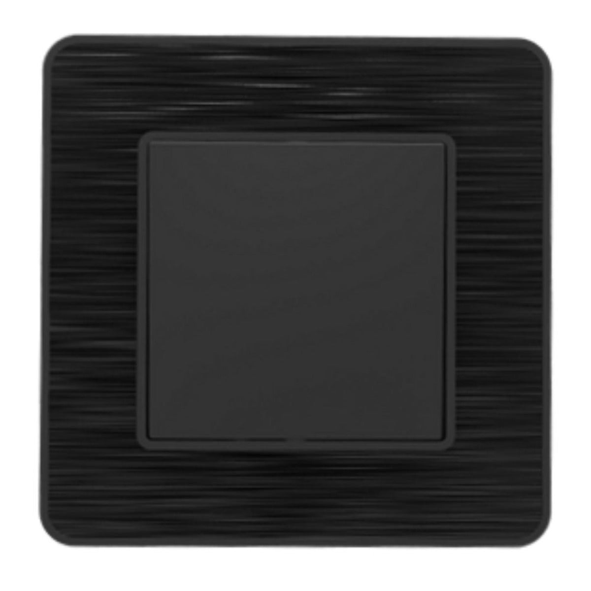 Interrupteur complet va et vient simple 10A - métal Noir brossé - Kouro - Zenitech
