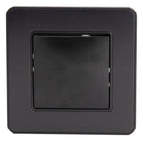 Interrupteur complet va et vient simple 10A - métal Noir brossé - Kouro - Zenitech