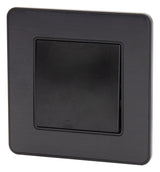 Interrupteur complet va et vient simple 10A - métal Noir brossé - Kouro - Zenitech