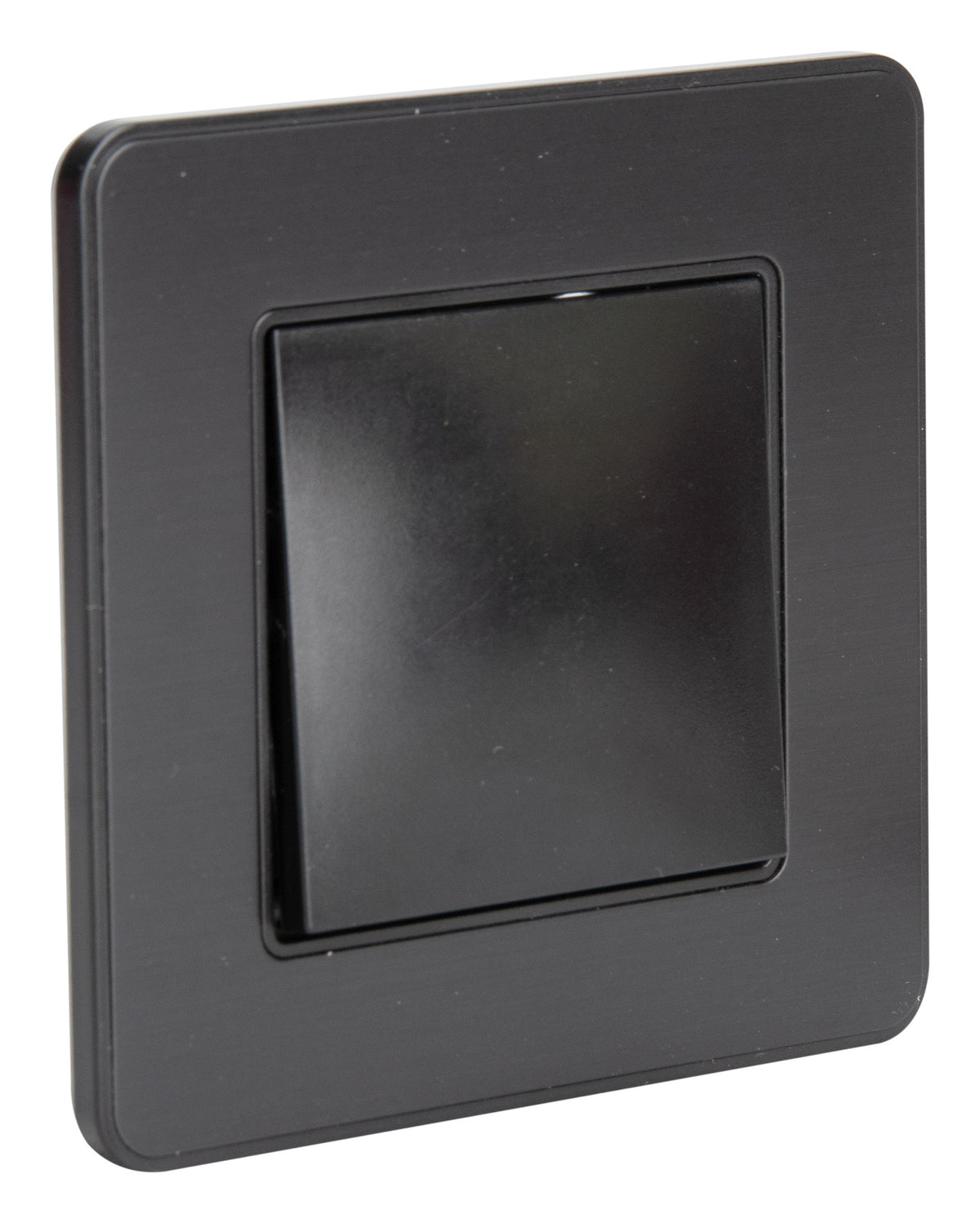 Bouton poussoir complet 10A - métal Noir brossé - Kouro - Zenitech