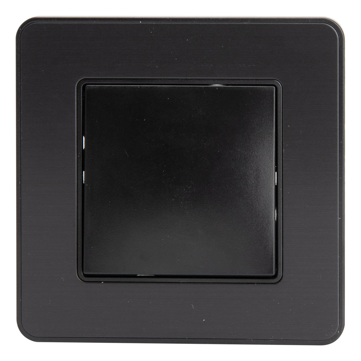 Bouton poussoir complet 10A - métal Noir brossé - Kouro - Zenitech