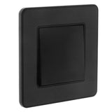 Bouton poussoir complet 10A - métal Noir brossé - Kouro - Zenitech