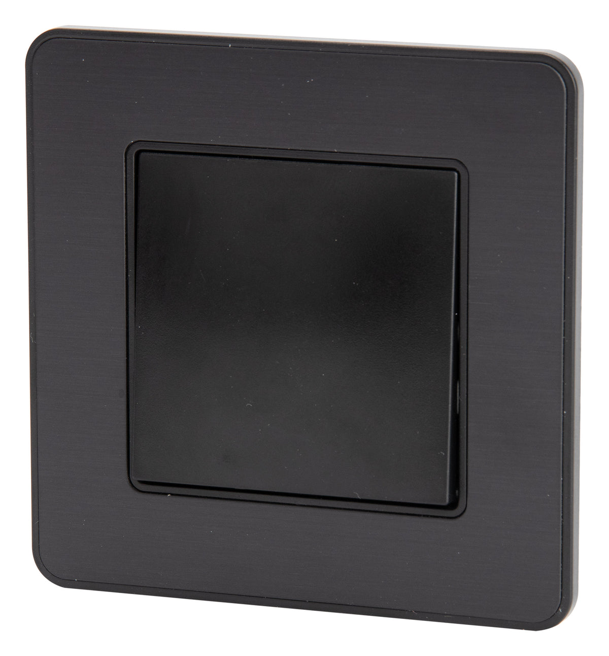 Bouton poussoir complet 10A - métal Noir brossé - Kouro - Zenitech