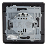 Bouton poussoir complet 10A - métal Noir brossé - Kouro - Zenitech