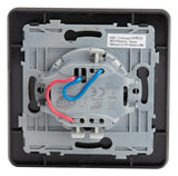 Interrupteur simple complet va et vient à voyant 10A - métal Noir brossé - Kouro - Zenitech