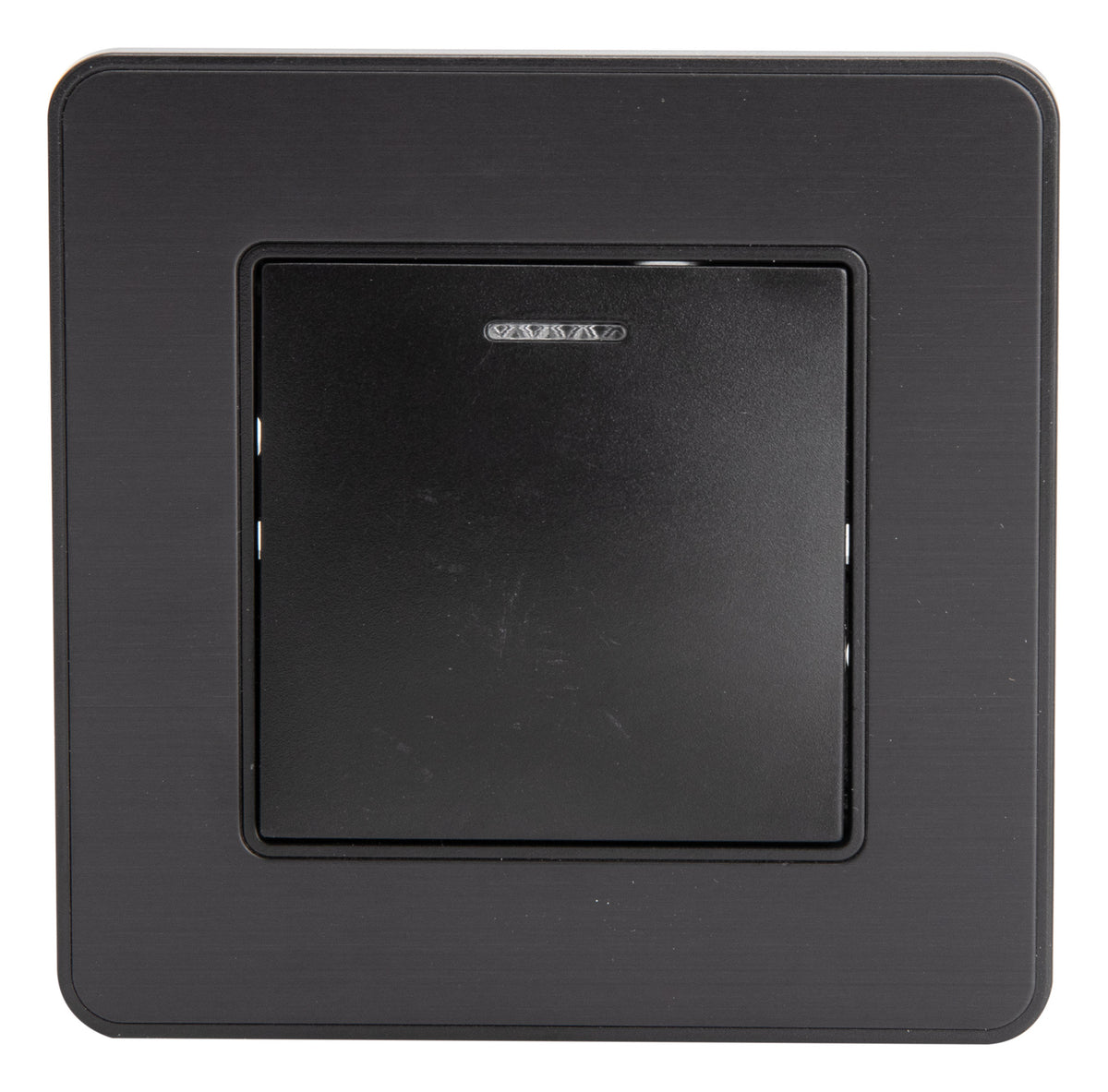 Bouton poussoir voyant en métal Noir brossé - Kouro - Zenitech