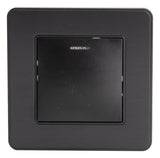 Bouton poussoir voyant en métal Noir brossé - Kouro - Zenitech