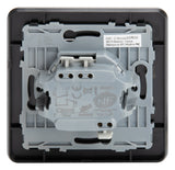 Interrupteur simple commande volets roulants 10A - métal Noir brossé - Kouro - Zenitech