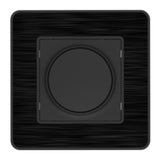 Variateur rotatif complet compatible LED 16A - métal Noir brossé - Kouro - Zenitech