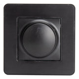 Variateur rotatif complet compatible LED 16A - métal Noir brossé - Kouro - Zenitech