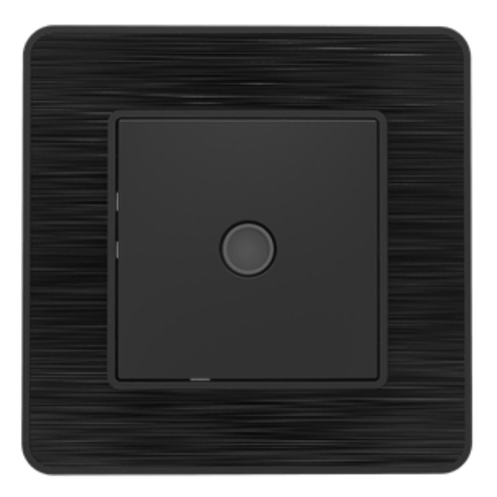 Prise TV complète - Ø9,52mm - métal Noir brossé - Kouro - Zenitech