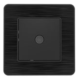 Prise TV complète - Ø9,52mm - métal Noir brossé - Kouro - Zenitech