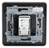Prise TV complète - Ø9,52mm - métal Noir brossé - Kouro - Zenitech