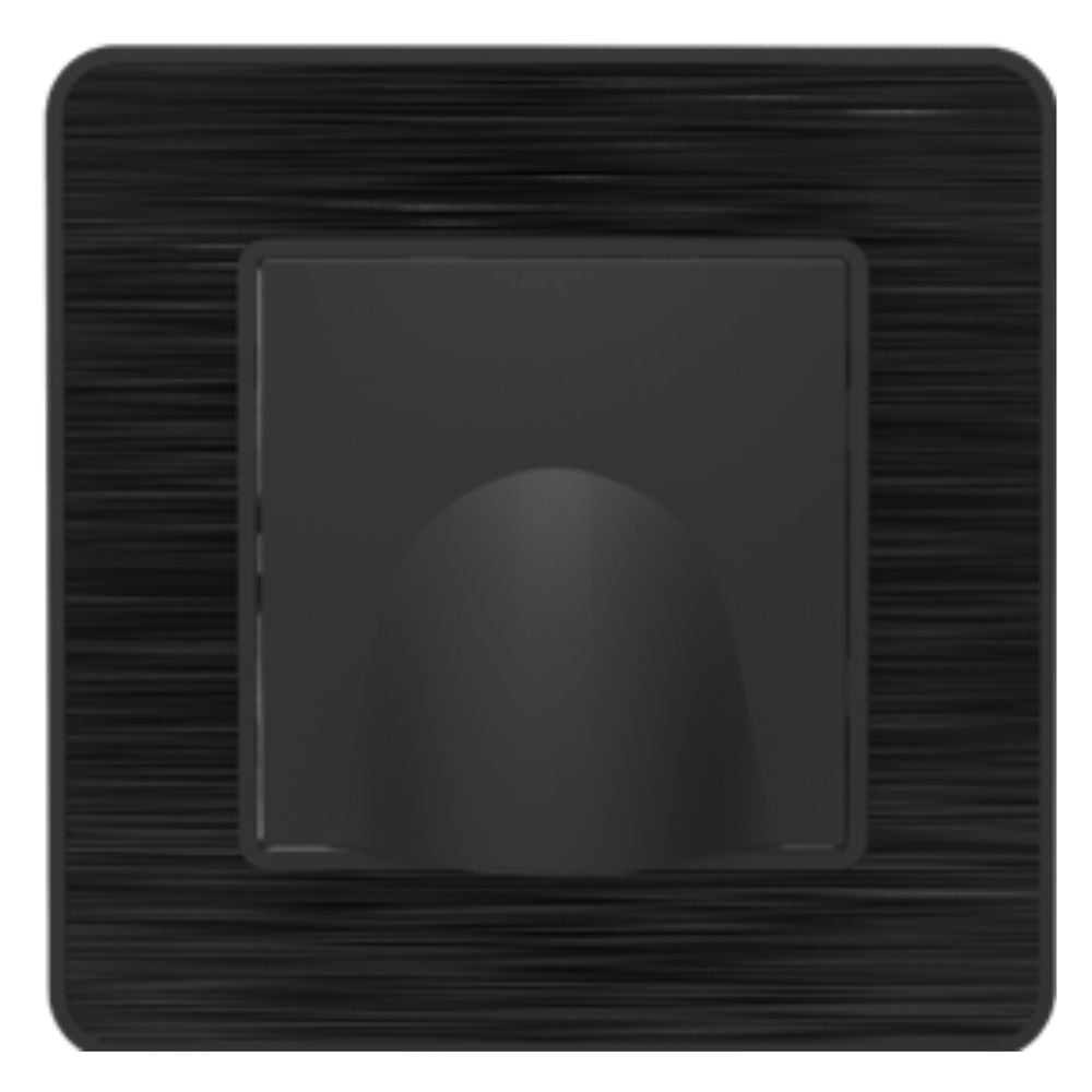 Plaque sortie de Câble 16A complète - métal Noir brossé - Kouro - Zenitech