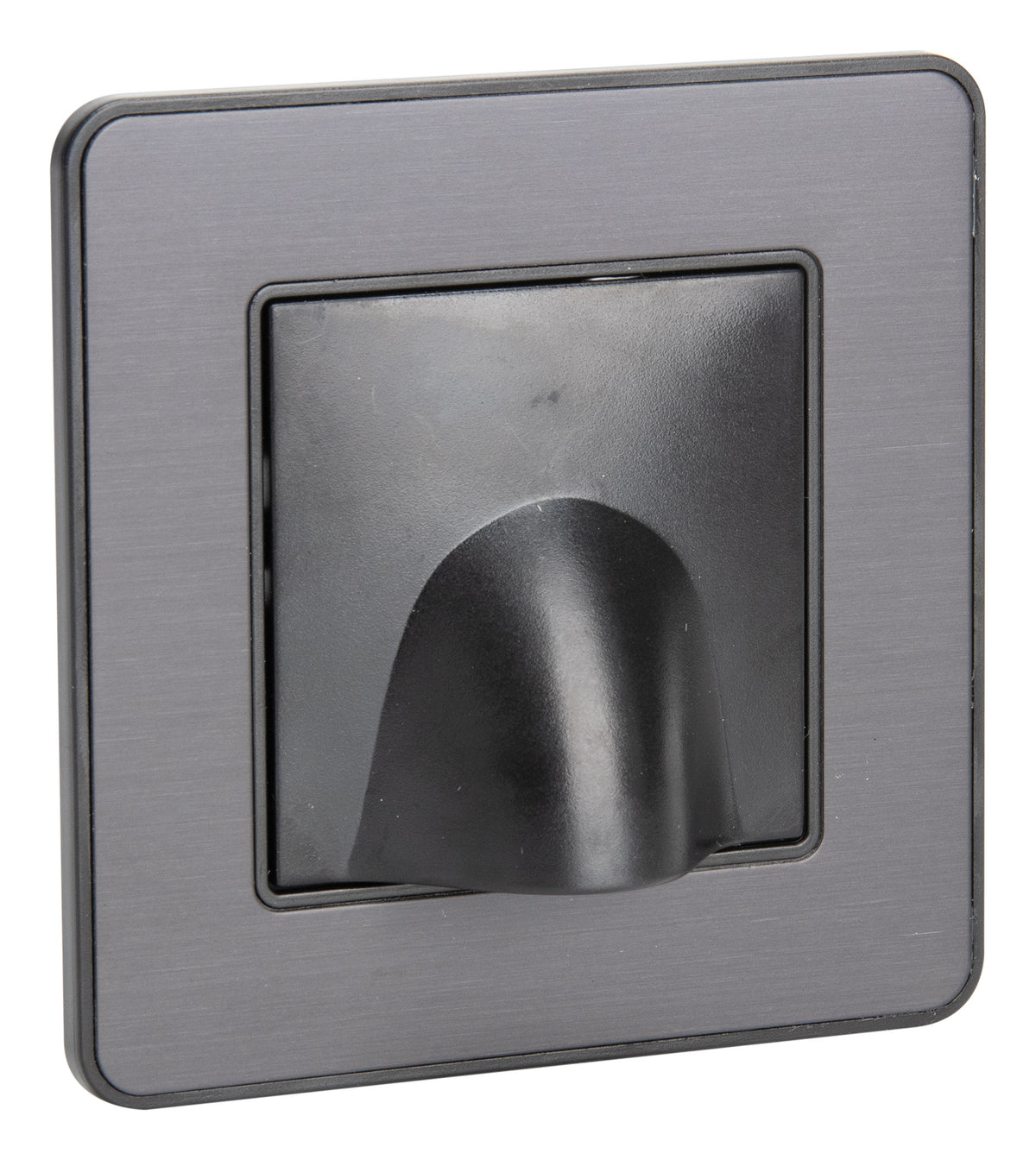 Plaque sortie de Câble 16A complète - métal Noir brossé - Kouro - Zenitech