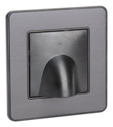 Plaque sortie de Câble 16A complète - métal Noir brossé - Kouro - Zenitech