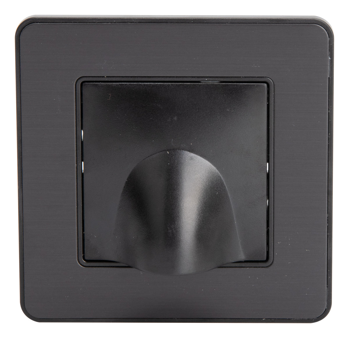 Plaque sortie de Câble 16A complète - métal Noir brossé - Kouro - Zenitech