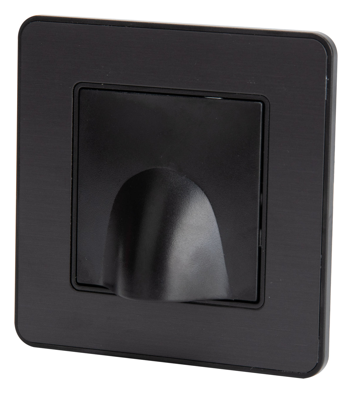 Plaque sortie de Câble 16A complète - métal Noir brossé - Kouro - Zenitech
