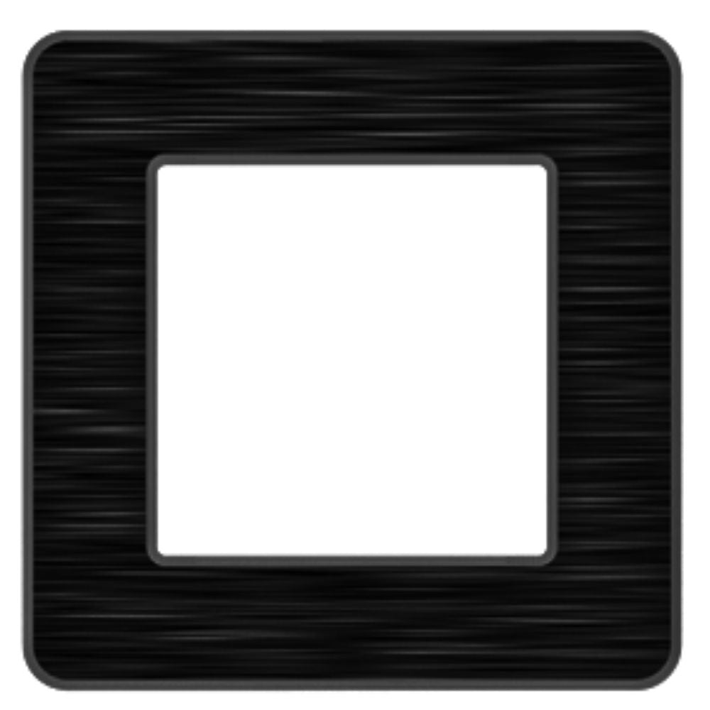 Plaque de finition simple - métal Noir - Kouro - Zenitech