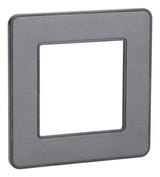 Plaque de finition simple - métal Noir - Kouro - Zenitech
