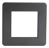 Plaque de finition simple - métal Noir - Kouro - Zenitech