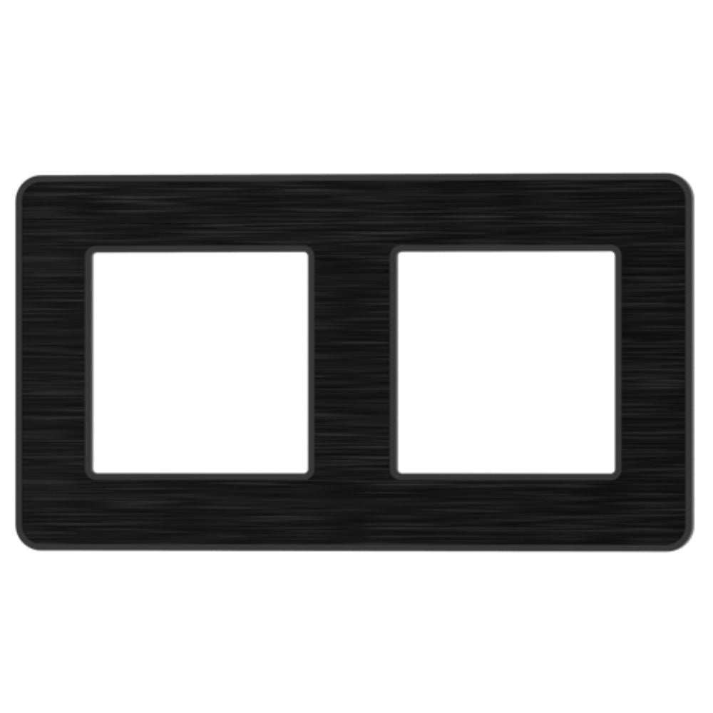 Plaque de finition double - métal Noir - Kouro - Zenitech