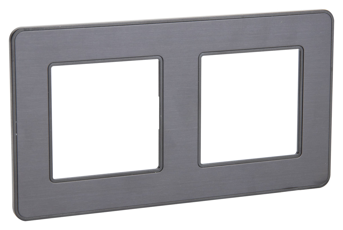 Plaque de finition double - métal Noir - Kouro - Zenitech
