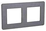 Plaque de finition double - métal Noir - Kouro - Zenitech