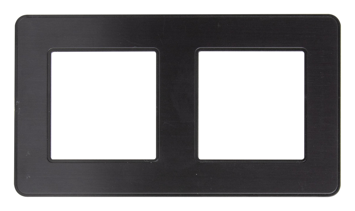 Plaque de finition double - métal Noir - Kouro - Zenitech