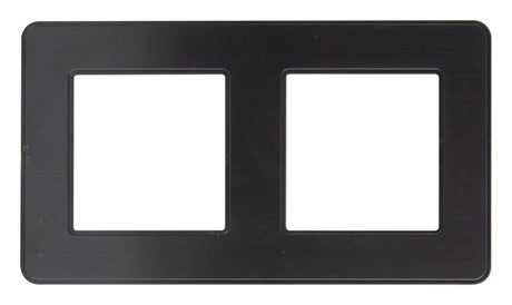 Plaque de finition double - métal Noir - Kouro - Zenitech