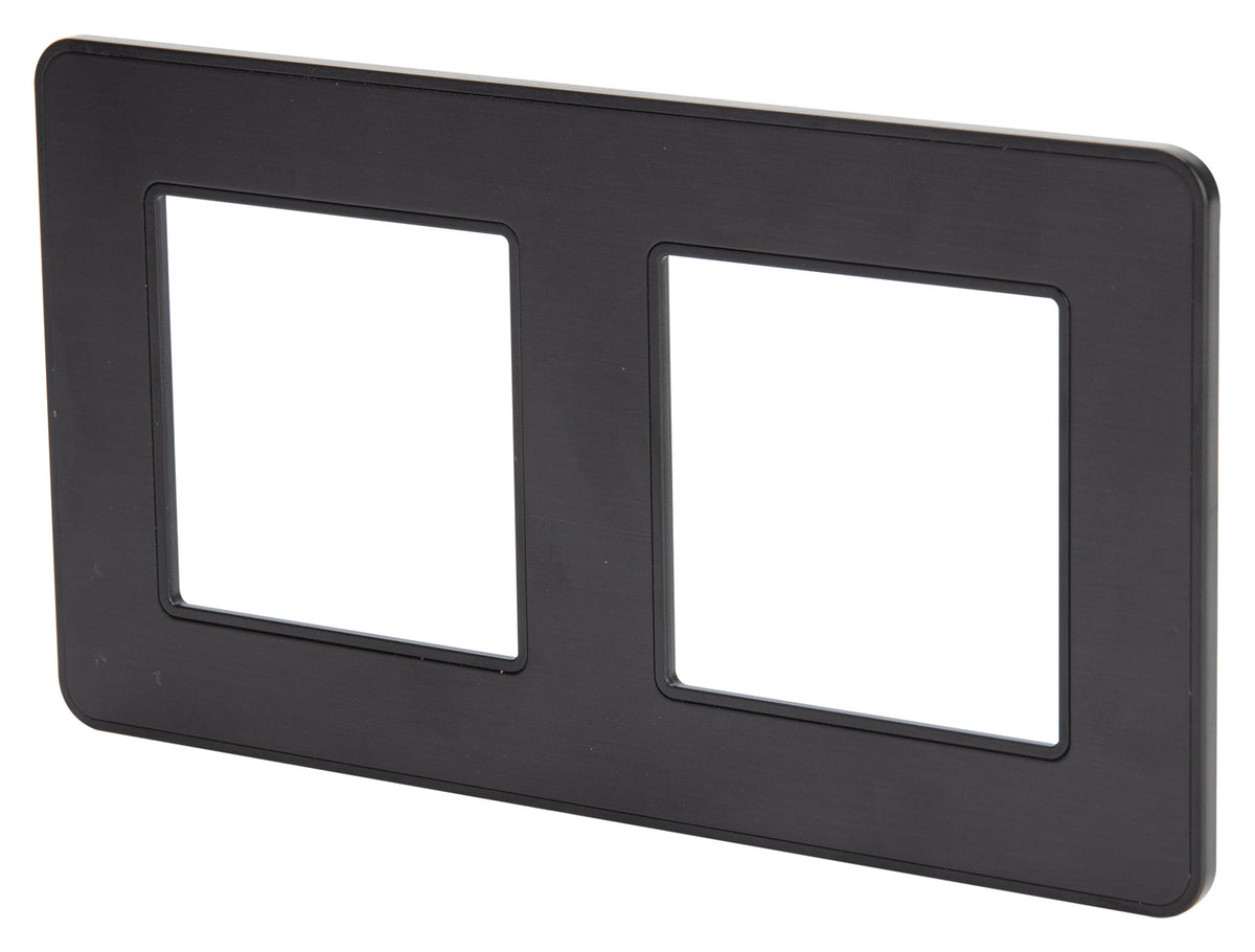 Plaque de finition double - métal Noir - Kouro - Zenitech