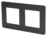 Plaque de finition double - métal Noir - Kouro - Zenitech