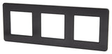 Plaque de finition triple - métal Noir - Kouro - Zenitech