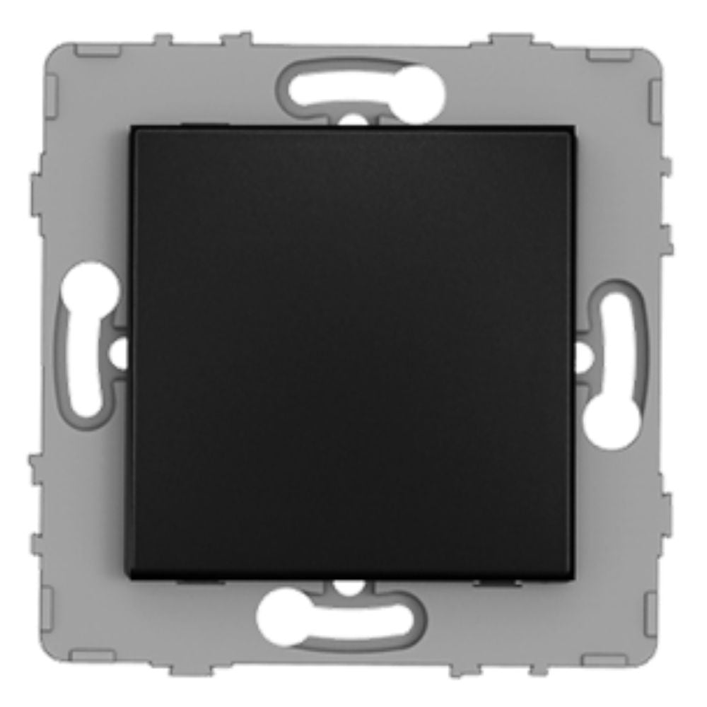 Bouton poussoir encastrable - à composer - métal Noir brossé - Kouro - Zenitech