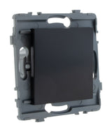 Bouton poussoir encastrable - à composer - métal Noir brossé - Kouro - Zenitech
