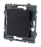 Bouton poussoir encastrable - à composer - métal Noir brossé - Kouro - Zenitech