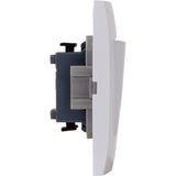 Va et vient double encastré + plaque de finition Kalya - Blanc - Zenitech