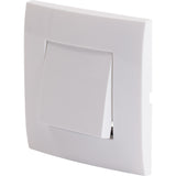 Bouton poussoir encastré + plaque de finition Kalya - Blanc - Zenitech