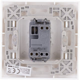 Bouton poussoir encastré + plaque de finition Kalya - Blanc - Zenitech