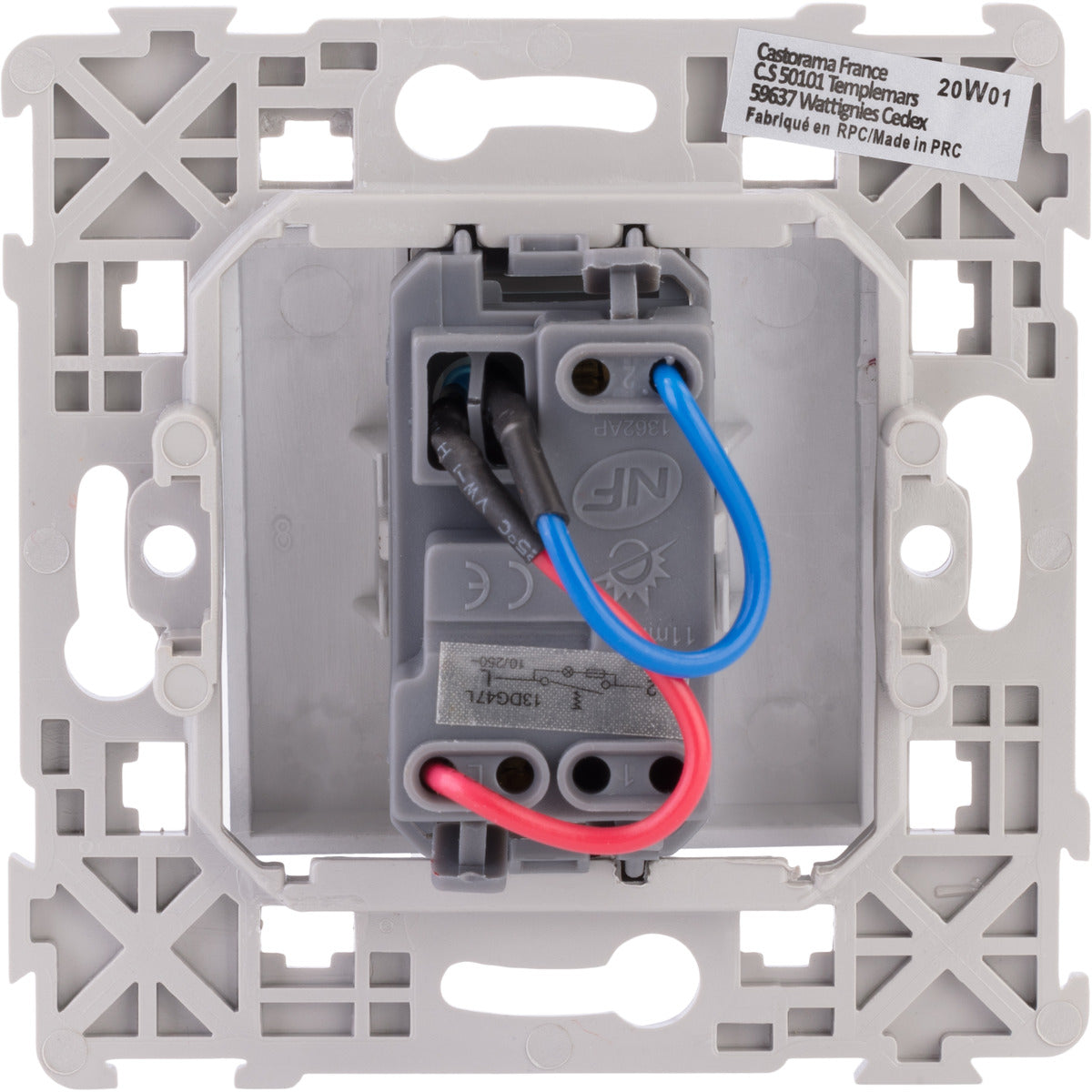 Bouton poussoir à voyant encastré Kalya - Zenitech