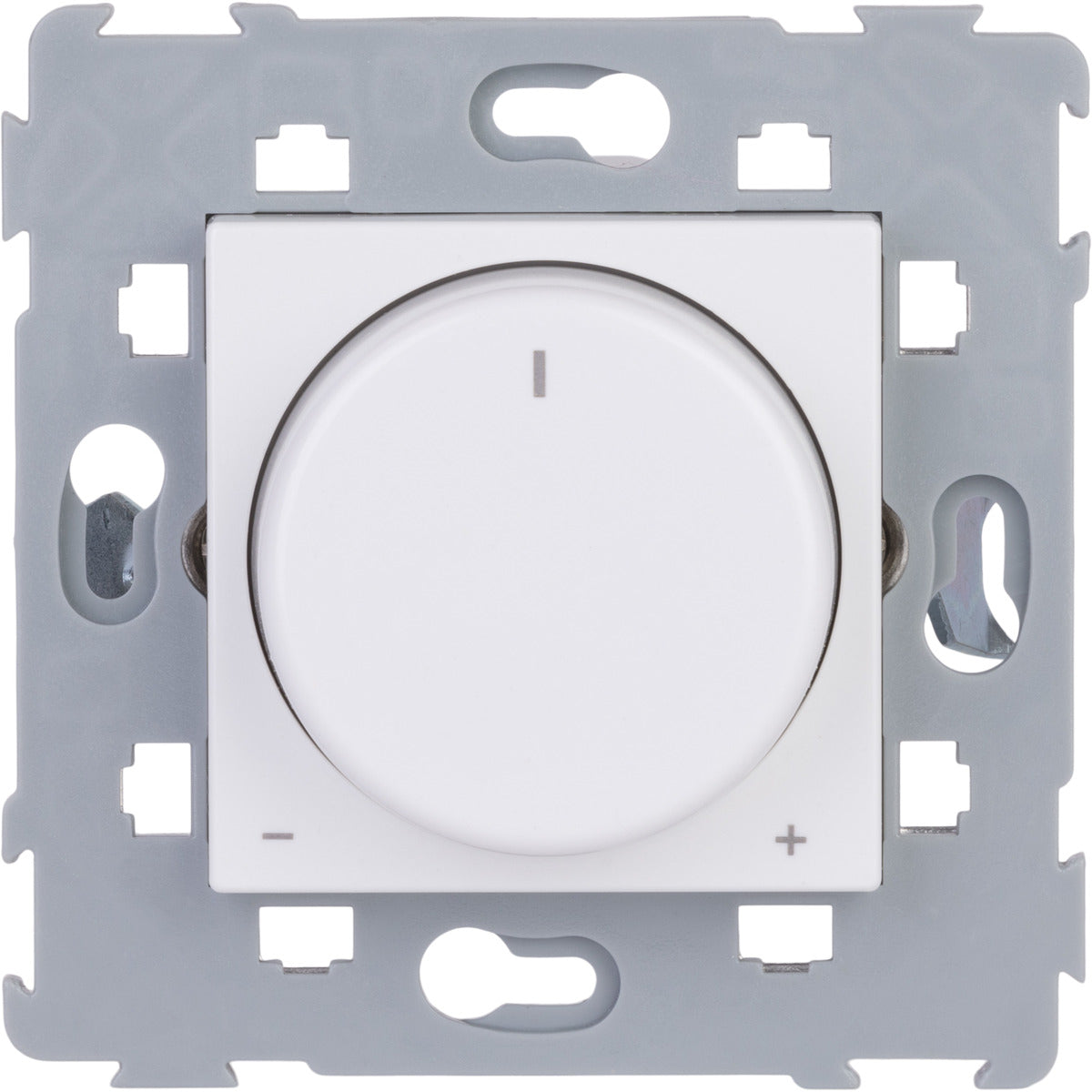 Variateur rotatif encastré Kalya - Blanc et Argent - Zenitech