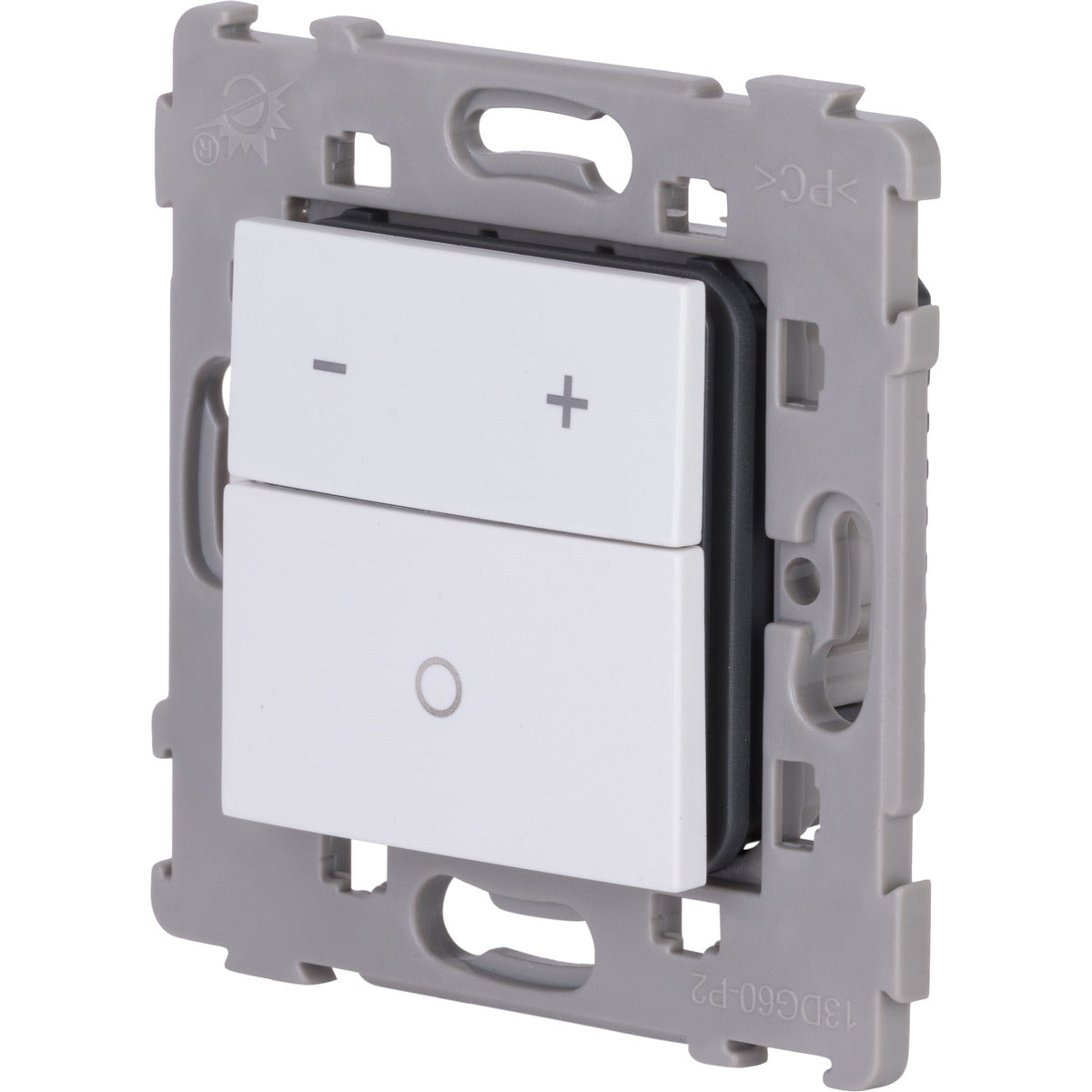 Variateur à touche encastré Kalya - Blanc et Argent - Zenitech