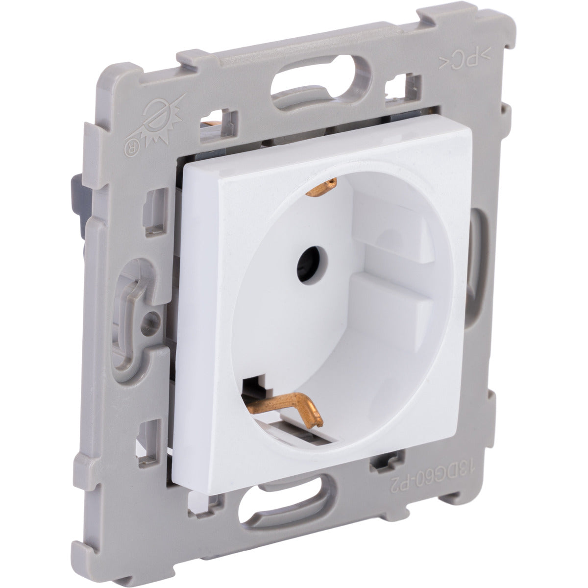 Prise Schuko encastrée - Blanc - Kalya - Zenitech