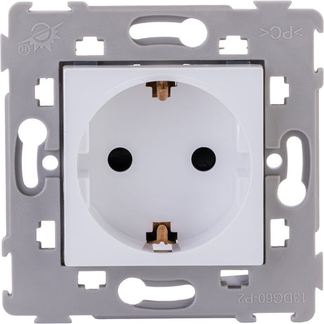 Prise Schuko encastrée - Blanc - Kalya - Zenitech