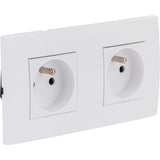 Double prise  + plaque de finition Kalya - Zenitech