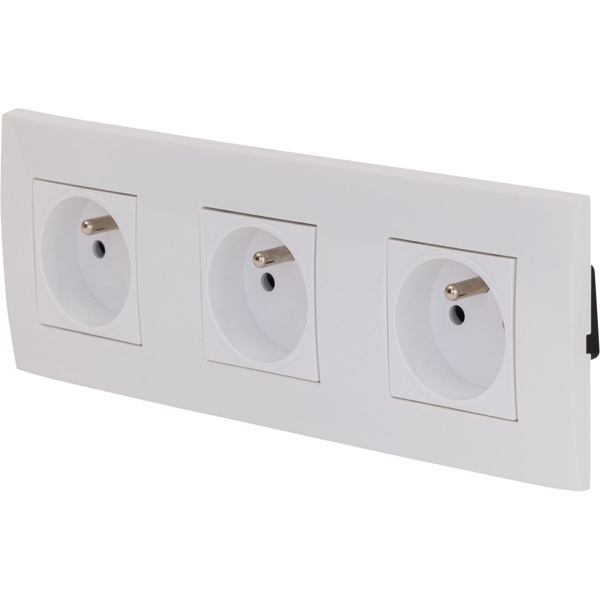 Triple prise encastrée + plaque de finition Kalya - Zenitech
